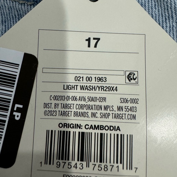 NWT Ava & Viv High Rise Wide Leg Jeans in Washed Aqua Blue Color Size 17 - Picture 7 of 8